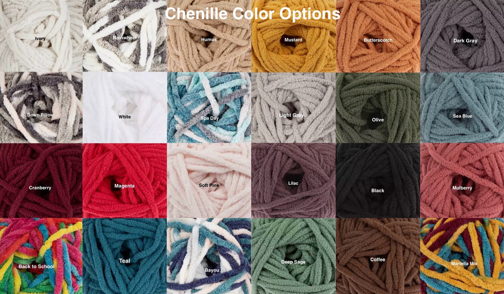 Chenille color options
